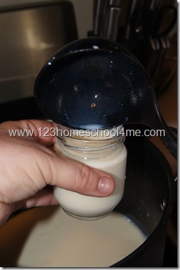 spoon into jars spoon into jars