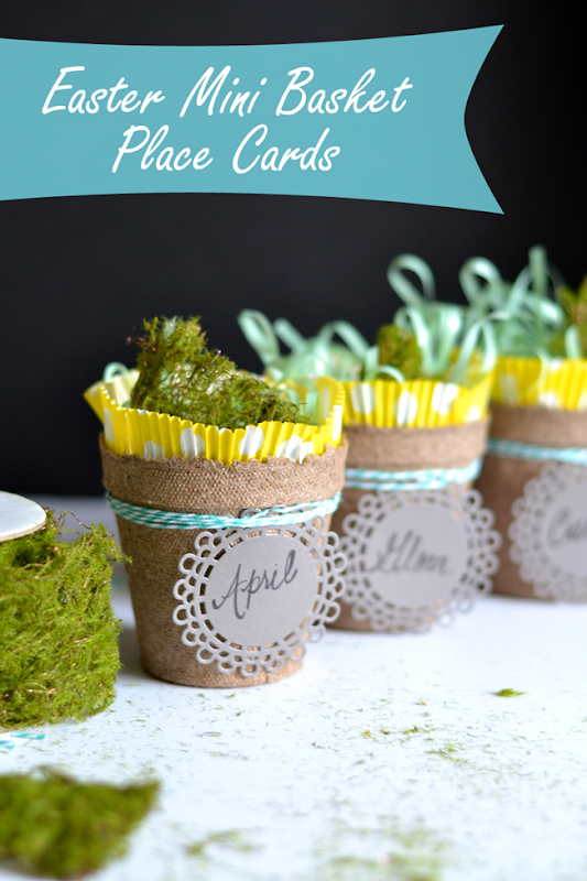 Mini Easter Basket Place Cards - Place Settings