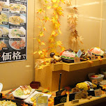 food in downtown hiroshima in Hiroshima, Japan 