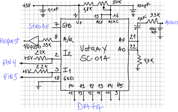 Votrax using inflection via Arduino