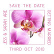 Pink Orchid 1 Save the Date