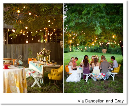 Perfect for an outdoor wedding reception these globe string lights create a