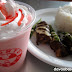 Strawberry Milkshake and Cheesy Beef at Pronto Mario