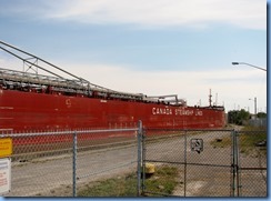 8458 Thorold -  Welland Canals Parkway - Thunder Bay lake freighter leaving Lock 6