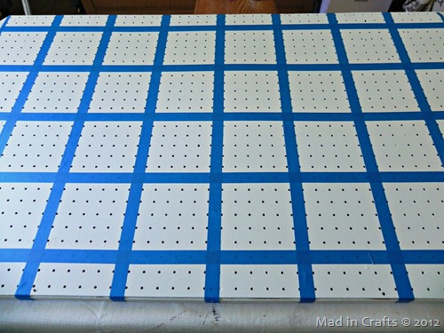 tape off grid on pegboard tape off grid on pegboard