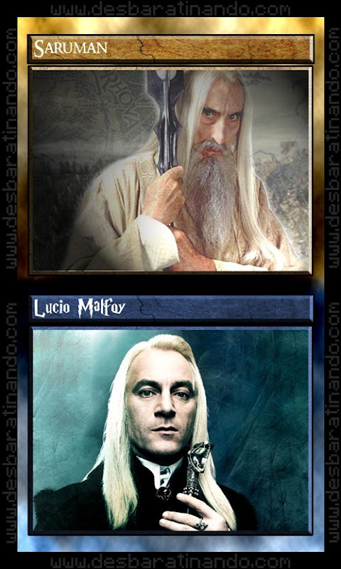 4 malfoy saruman senhor dos anéis Vs harry potter 