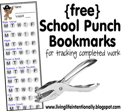FREE School Punch Bookmarks - these free printable to do list for homeschoolers are a fun way for kids to keep track of chores, school subjects they finish, and more FREE School Punch Bookmarks - these free printable to do list for homeschoolers are a fun way for kids to keep track of chores, school subjects they finish, and more