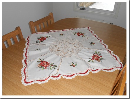 pretty embroidered table square