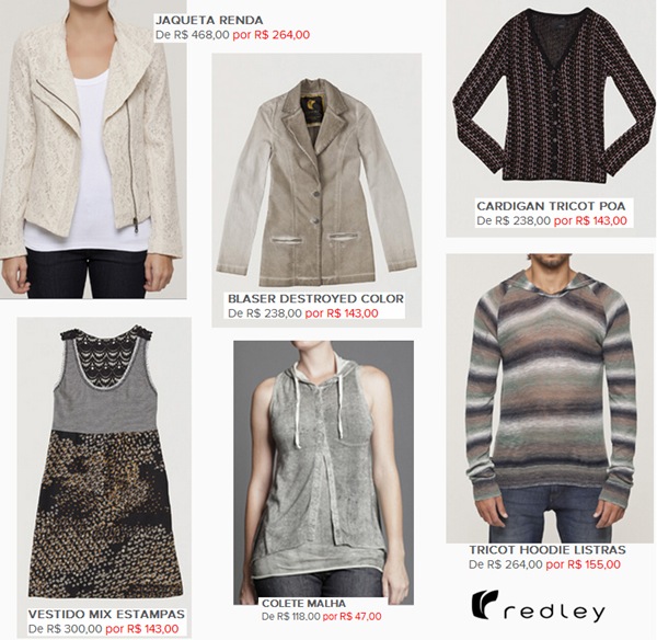 Redley faz Liquidação de Inverno 2012 com até 60% OFF.