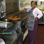 Adreana Langston cooks on the Curley's Cafe grill for the Progressive Dinner Party Long Beach Fundraiser for Save Long Beach Unified School District Middle School Sports on June 5, 2011. Adreana Langston cooks on the Curley's Cafe grill for the Progressive Dinner Party Long Beach Fundraiser for Save Long Beach Unified School District Middle School Sports on June 5, 2011.