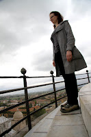 Kristy atop the leaning tower