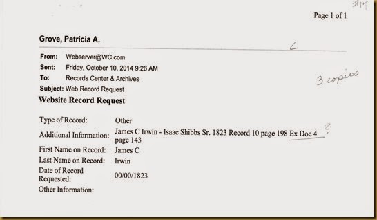 James C. Irwin sues Isaac Stubbs, Sr May Term 1823_0001 James C. Irwin sues Isaac Stubbs, Sr May Term 1823_0001