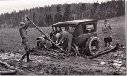 Car  stuck in Cedar Brakes, Utah