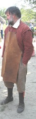 Plimoth Plant pilgrim man with leather apron Plimoth Plant pilgrim man with leather apron