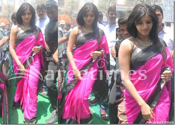 Samantha_Pink_Plain_Saree Samantha_Pink_Plain_Saree