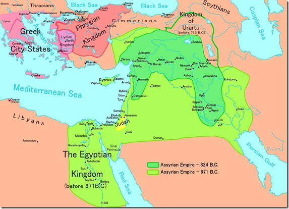 Map_of_Assyria & Near East. 824 - 671 BC Map_of_Assyria & Near East. 824 - 671 BC