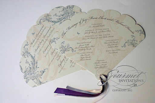 custom vintage wedding programs Gourmet Invitations