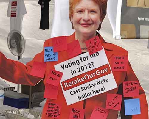 polling conducted on Stabenow, red=no and blue=insane