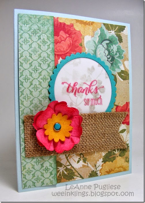 LeAnne Pugliese Thank You Vellum Card Stampin Up