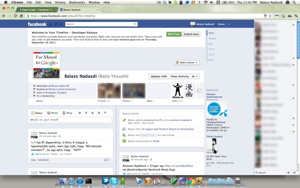 New Facebook Timeline Screenshot