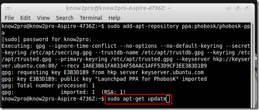 การติดตั้งโปรแกรมบน Ubuntu ด้วยคำสั่งใน Terminal