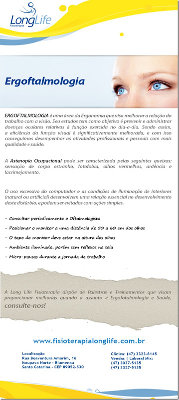 Ergoftalmologia Dicas para melhorar a saude visual