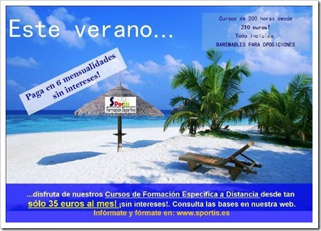 Sportis Formaci&oacute;n Deportiva lanza su campa&ntilde;a de verano 2011 con interesantes ofertas.