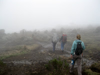 Kili Climb Day 2 - The clouds moved in for a few hours