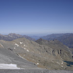 Vue plongeante sur le lac glac� et la br�che de tuquerouye
