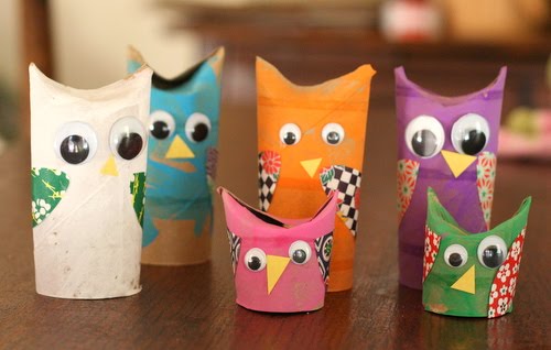 Toilet paper tube owls from the Natural Kids blog. (link below)
