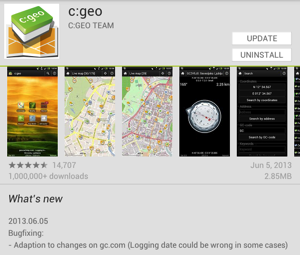 cgeo20130605.png c:geo version 2013.06.05