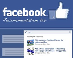 Cara Menambahkan Facebook Recommendation Bar Di Blogger