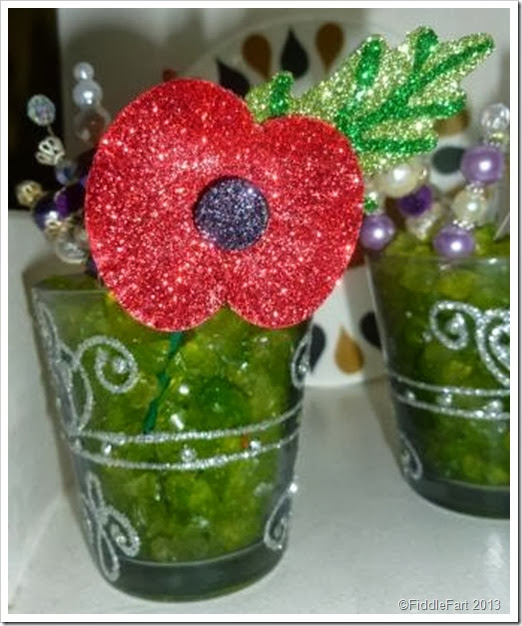 Glittered remberance poppy