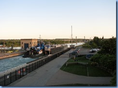 8005 St. Catharines - Welland Canals Centre at Lock 3 - Viewing Platform - Tug SPARTAN with barge SPARTAN II (a 407′ long tank barge) upbound 8005 St. Catharines - Welland Canals Centre at Lock 3 - Viewing Platform - Tug SPARTAN with barge SPARTAN II (a 407′ long tank barge) upbound