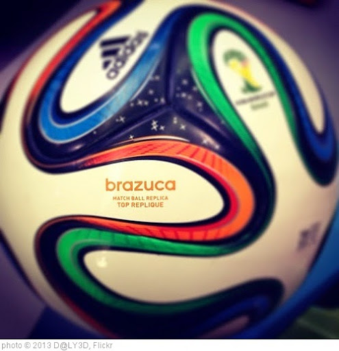 'Brazuca fifa world cup official ball brazil 2014 #ball #brazuca#foot #football #worldcup #world_cup#brazil14 #brazil2014 #brazilwc14 #qatar #doha #brazil#iphone #instaball #instagram #instaqatar #instadoha #fifa#adidas #new #instafootball #instabrazil #in' photo (c) 2013, D@LY3D - license: https://creativecommons.org/licenses/by/2.0/