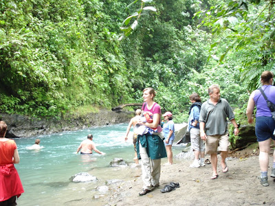 The "watering hole" next to the waterfall where non-locals go swimming.  Costa Ricans thought we were crazy because it's too cold for them, but for us Mainers, it was practically bathwater!
