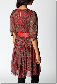 Karen Paisley Print Belted Chiffon Dress2