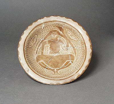 Bowl Iraq (?) Bowl, 9th or 10th century Ceramic; Vessel, Ceramic, underglaze painted, 4 1/4 x 2 in. (18.5 x 5.2 cm) The Nasli M. Heeramaneck Collection, gift of Joan Palevsky (M.73.5.242) Art of the Middle East: Islamic Department.