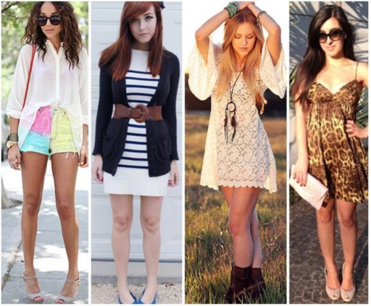 Tie dye, listras, renda e animal print looks Tie dye, listras, renda e animal print looks