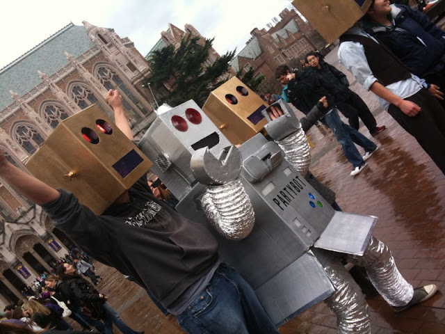 Flash Mob on Red Square Feb 10, 2012 - Robots