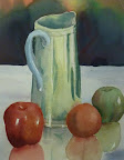 Honorable Mention - Kelli Trimble "Pitcher & apples" Watercolor $150 Honorable Mention - Kelli Trimble "Pitcher & apples" Watercolor $150