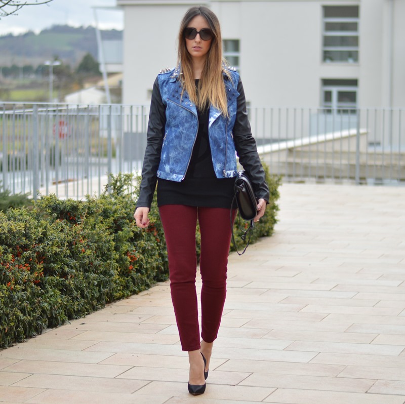 C&A, C&A jacket, giacca di pelle C&A, giacca borchiata C&A, Cindy Crawford for C&A, Cndy Crawford C&A, Zara, Zara pants, Zara trousers, Zara bag, Valentino sunglasses, Casadei, Casadei Blade Pumps, Casadei heels, Casadei shoes, fashion blogger, italian fashion blogger, elisa taviti, elisa taviti blog, my fantabulous world, fashion blog, outfit, outfit da giorno, outfit by day