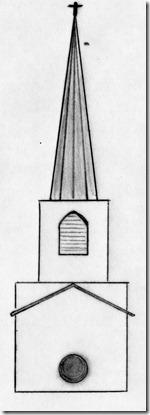 Le clocher en gradin de 1836 Le clocher en gradin de 1836