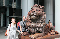 Famous Lion out the front of HSBC
