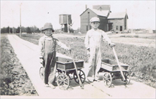c0 vintage photo of children on a farm