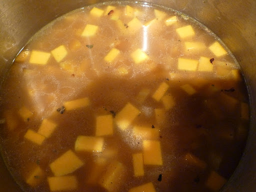Now more squash and broth.