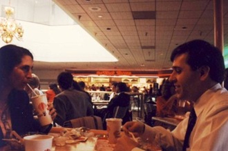 Michelle & me at lunch, Warner Center downtown