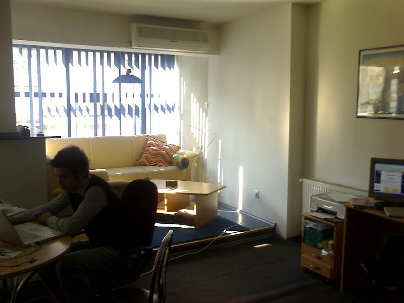 The couch zone used to be our meeting room...