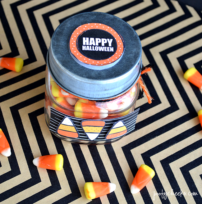 Candy Corn Jar with FREE Printables
