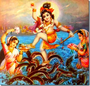 [Krishna dancing on Kaliya]